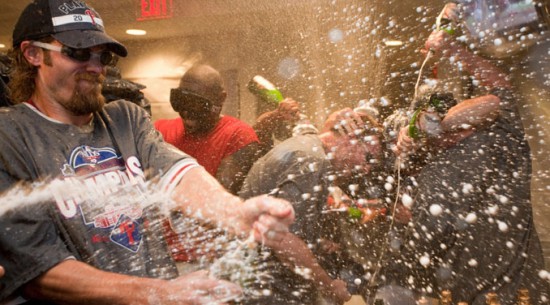 Jayson Werth oslavuje postup do playoff