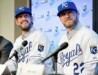 James Shields a Wade Davis na vodn tiskov konferenci