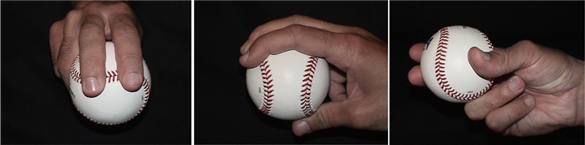 4-seam fastball - umístění prstů